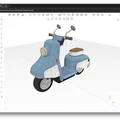 Mô hình xe máy cổ điển (Vintage Motorcycle) cực xinh xắn để in 3D - Thumbnail 2