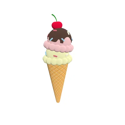 Mô hình kem ốc quế 3D dễ thương - File in 3D cực đẹp