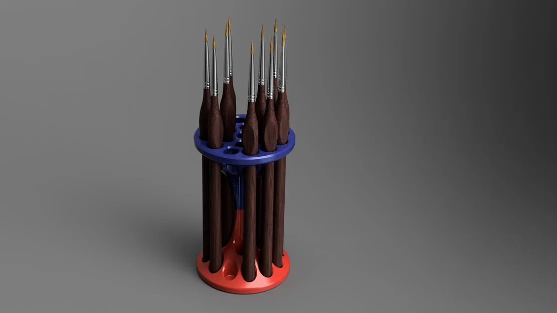 Giá đỡ cọ vẽ đa năng cho họa sĩ (Brush stand) - In 3D dễ dàng - Image 1