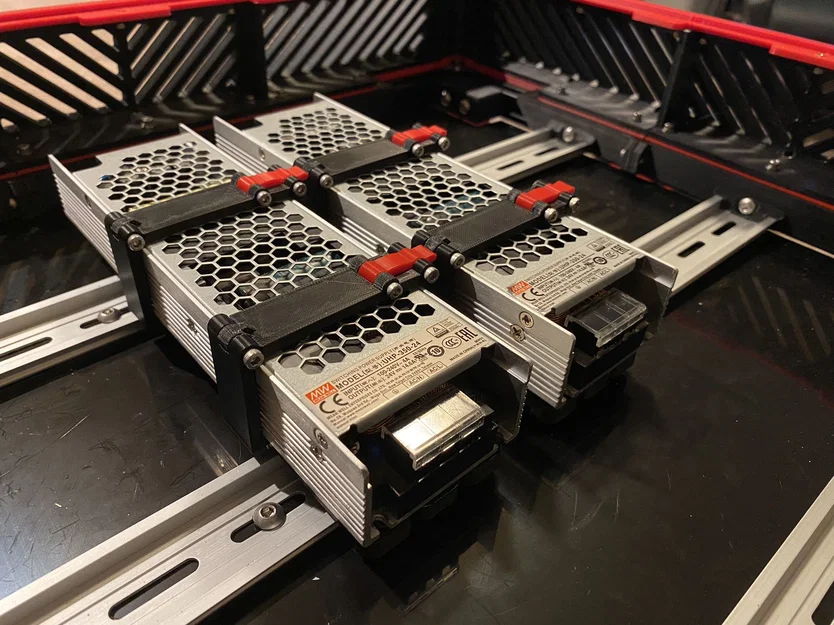 Ngàm gắn nguồn Meanwell UHP350/UHP500 lên thanh DIN rail tiện lợi - Image 1