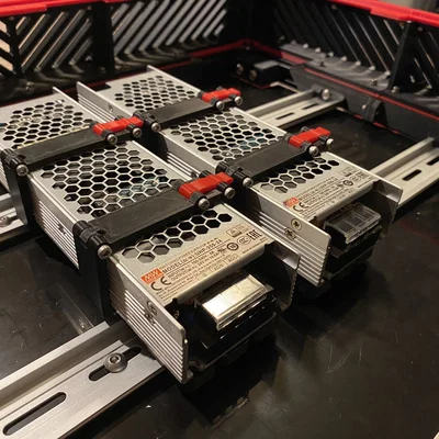 Ngàm gắn nguồn Meanwell UHP350/UHP500 lên thanh DIN rail tiện lợi