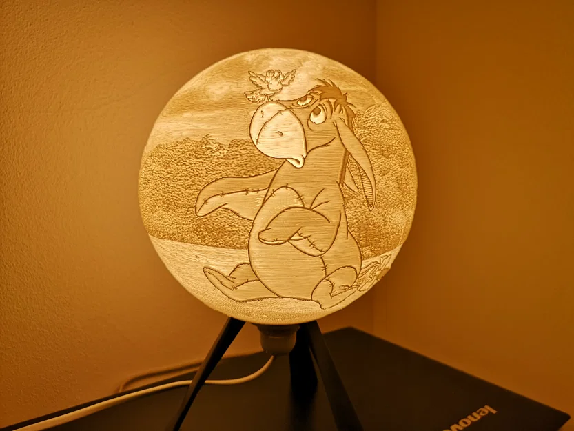 Đèn ngủ 3D Eeyore Lithophane độc đáo - Trang trí phòng tuyệt đẹp - Image 1