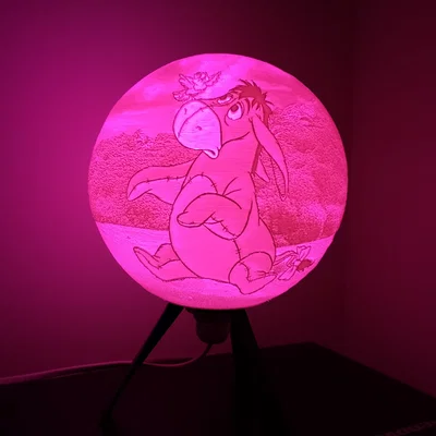 Đèn ngủ 3D Eeyore Lithophane độc đáo - Trang trí phòng tuyệt đẹp
