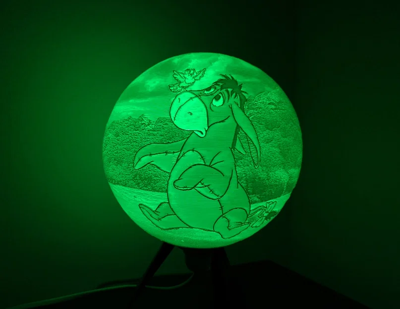 Đèn ngủ 3D Eeyore Lithophane độc đáo - Trang trí phòng tuyệt đẹp - Image 4