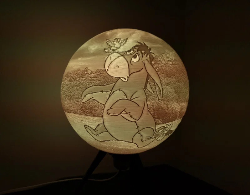 Đèn ngủ 3D Eeyore Lithophane độc đáo - Trang trí phòng tuyệt đẹp - Image 6