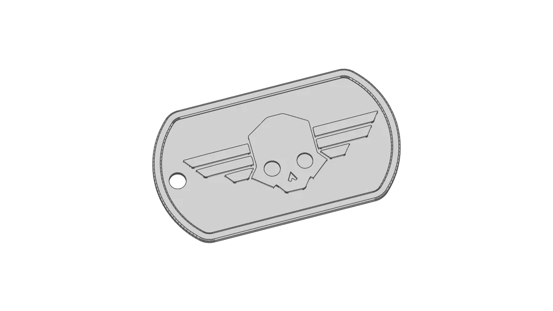 Móc Khóa Thẻ Bài Helldivers Dog Tag Keychain v2 - Image 1