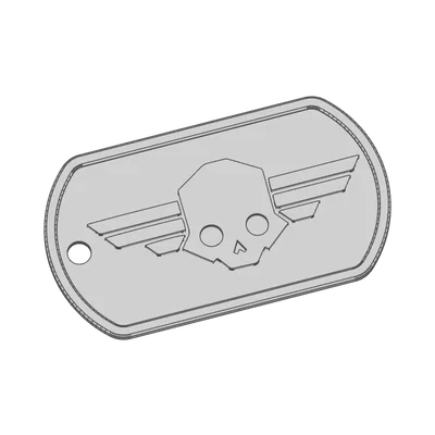 Móc Khóa Thẻ Bài Helldivers Dog Tag Keychain v2