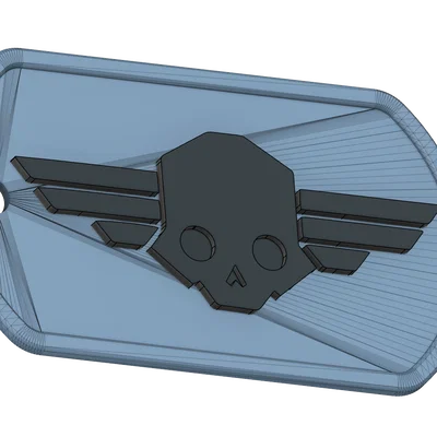 Móc Khóa Thẻ Bài Helldivers Dog Tag Keychain v2