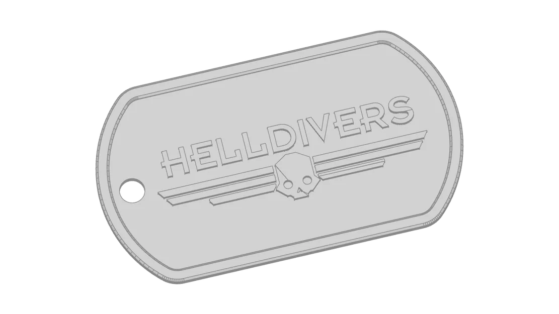 Móc khóa thẻ bài Helldivers Dog Tag Keychain v1 - Image 1