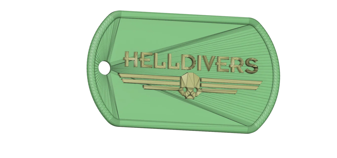 Móc khóa thẻ bài Helldivers Dog Tag Keychain v1 - Image 2