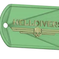 Móc khóa thẻ bài Helldivers Dog Tag Keychain v1 - Thumbnail 2