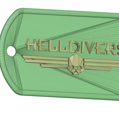 Móc khóa thẻ bài Helldivers Dog Tag Keychain v1