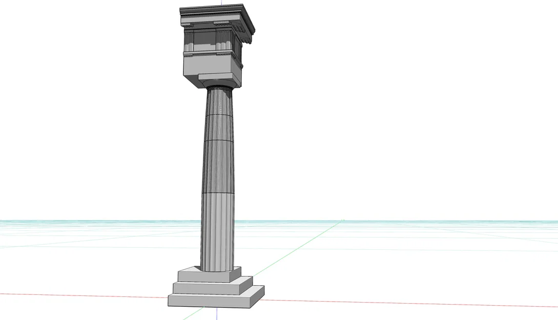 Cột Doric Hy Lạp (Greek Doric Order Column) - Image 2