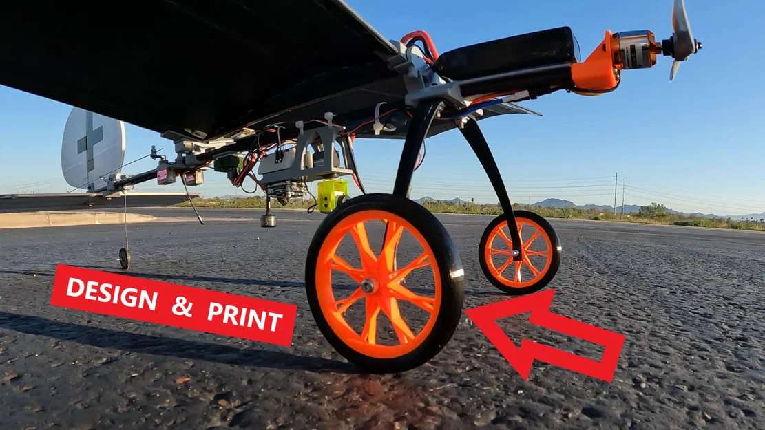Bánh xe & lốp nan hoa 91mm cho máy bay RC – kèm video thiết kế - Image 1