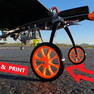 Bánh xe & lốp nan hoa 91mm cho máy bay RC – kèm video thiết kế