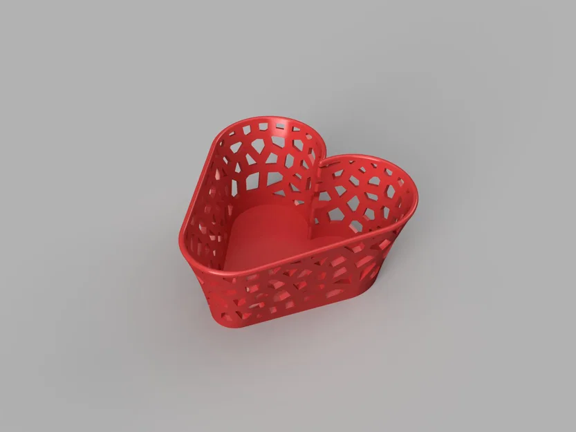 Giỏ đựng đồ hình trái tim phong cách Voronoi in 3D cực đẹp - Image 1