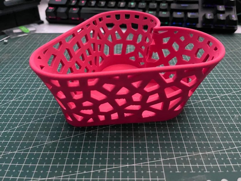Giỏ đựng đồ hình trái tim phong cách Voronoi in 3D cực đẹp - Image 3