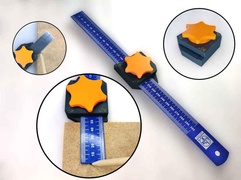Cữ lấy dấu cho thước thép (Marking Gauge for Steel Rulers) - Image 1