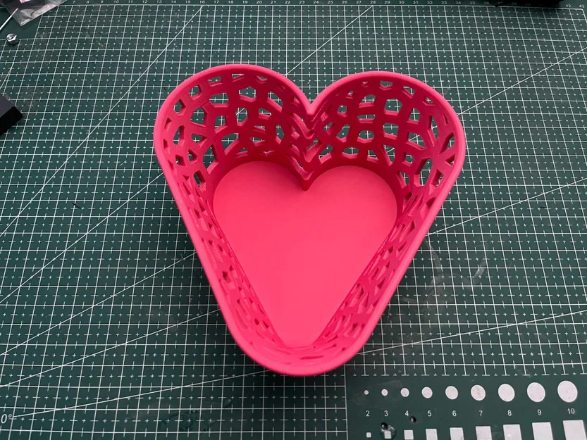 Giỏ đựng đồ hình trái tim phong cách Voronoi in 3D cực đẹp - Image 5
