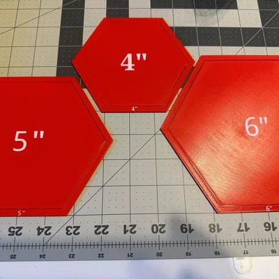 Bộ Hex Templates cho Quilting (nhiều kích thước)