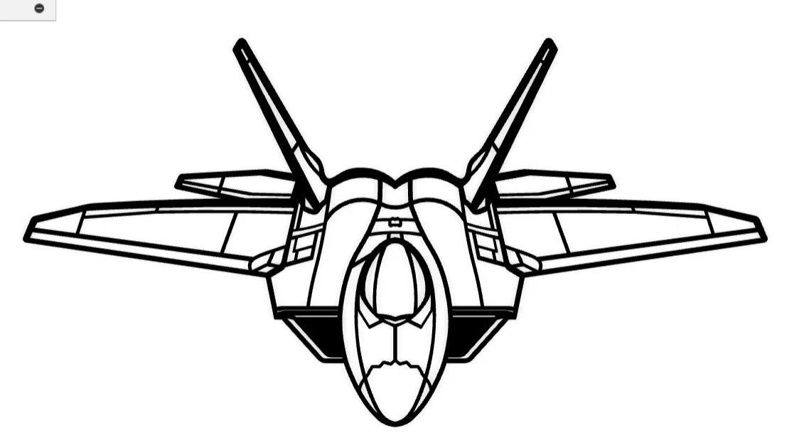 Mô hình treo tường F22 Raptor - Thiết kế 3D cho tín đồ hàng không - Image 1