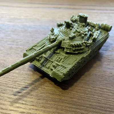 Mô hình xe tăng T-80U 1/100 chi tiết - File in 3D chất lượng cao