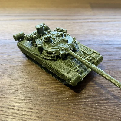 Mô hình xe tăng T-80U 1/100 chi tiết - File in 3D chất lượng cao