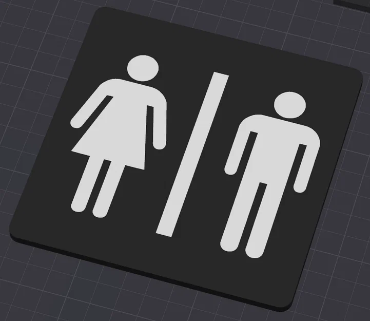 Bảng hiệu Toilet (Toilet Sign) in nhiều màu - Image 1