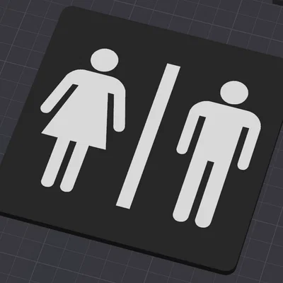 Bảng hiệu Toilet (Toilet Sign) in nhiều màu