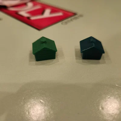 Mô hình 3D ngôi nhà thay thế cho bộ cờ tỷ phú Monopoly
