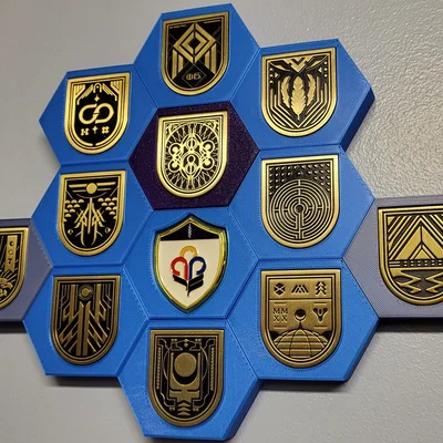 Destiny 2 Seal/Pin Holder - Modular, Magnetic (Giá đỡ huy hiệu/pin nam châm)