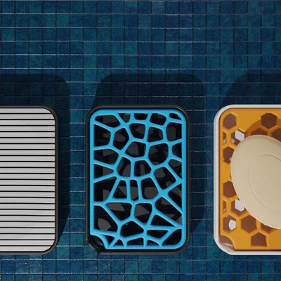 Khay Đựng Xà Phòng 3D Đa Dạng Họa Tiết (Voronoi, Hexagon, Lines)