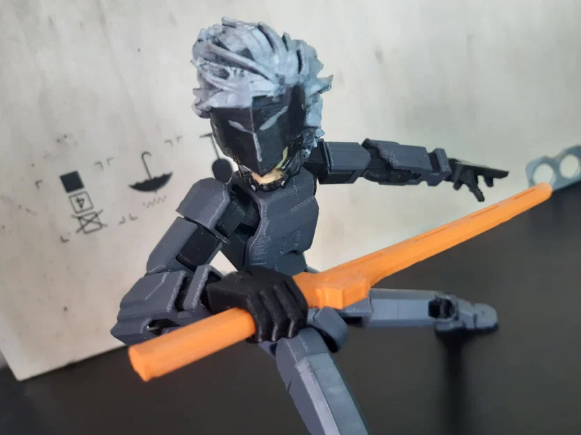 Đầu mô hình Raiden tùy chỉnh cho DUMMY 13 - Phụ kiện in 3D cực ngầu - Image 2