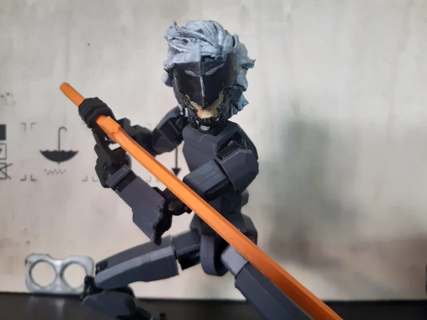 Đầu mô hình Raiden tùy chỉnh cho DUMMY 13 - Phụ kiện in 3D cực ngầu - Image 3