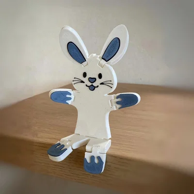 Flexi Rabbit Bunbun – Thỏ dẻo lắc lư in 3D