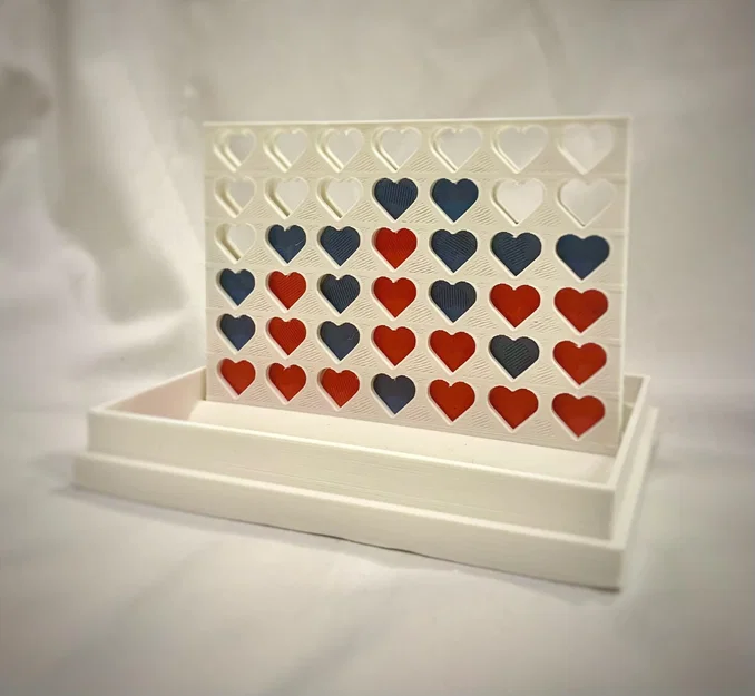 4 In A Row Hearts – Trò 4 ô liên tiếp hình trái tim (Valentine) in 3D - Image 1
