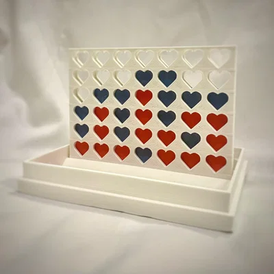 4 In A Row Hearts – Trò 4 ô liên tiếp hình trái tim (Valentine) in 3D