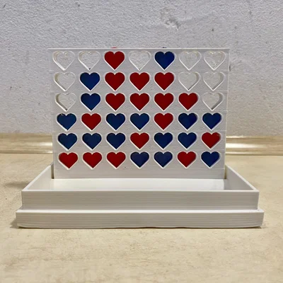 4 In A Row Hearts – Trò 4 ô liên tiếp hình trái tim (Valentine) in 3D