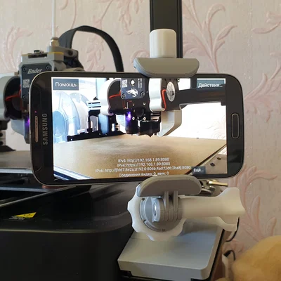 Ender 3 V3 SE - Đế gắn & khớp bi cho điện thoại dùng KlipperScreen