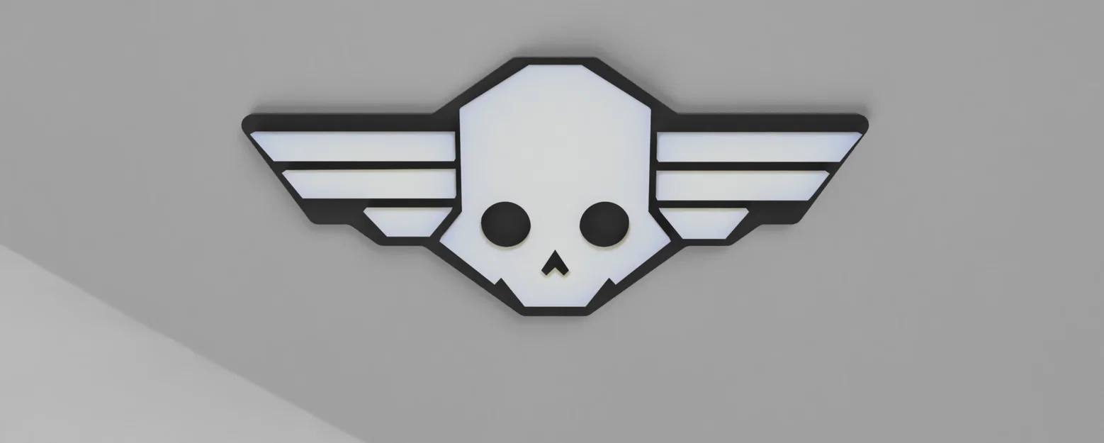 Mô hình phụ kiện Helldivers Skull - Patch và Dogtag in 3D - Image 1