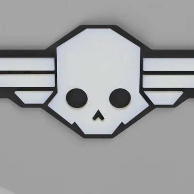 Mô hình phụ kiện Helldivers Skull - Patch và Dogtag in 3D