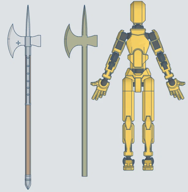 Rìu chiến (Poleaxe) - Phụ kiện độc đáo cho mô hình Dummy 13 - Image 1