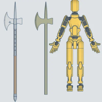 Rìu chiến (Poleaxe) - Phụ kiện độc đáo cho mô hình Dummy 13
