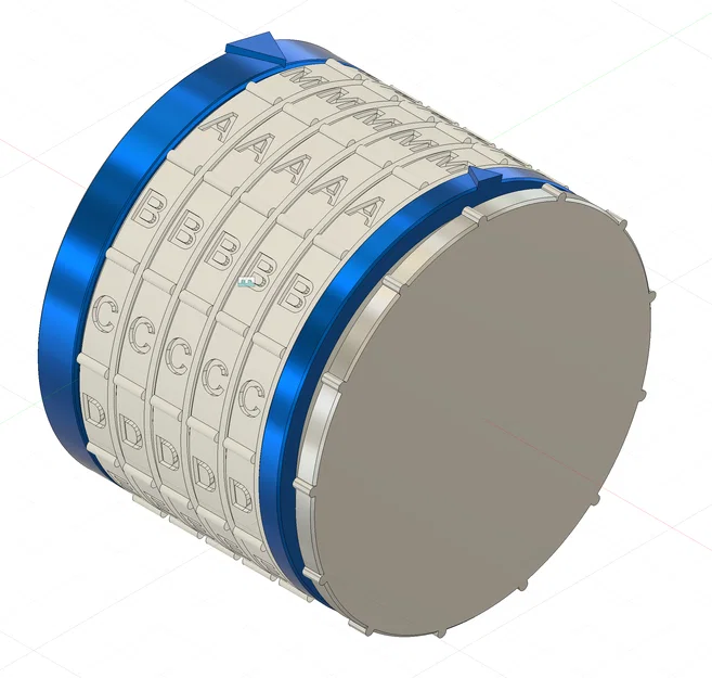 Tự in Hộp Mật Mã 5 Chữ Cái (Cryptex Puzzle Box) siêu chất - Image 1