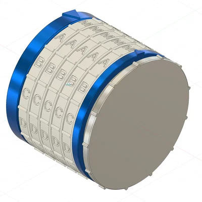 Tự in Hộp Mật Mã 5 Chữ Cái (Cryptex Puzzle Box) siêu chất