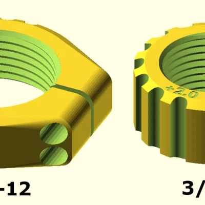 Lockring/Locknut tham số cho Reloading Die (Parametric Reloading Die Lockrings/Locknuts)