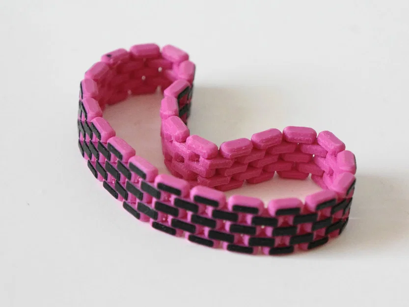Mô hình dây xích dạng tấm (Plate link chain) in 3D linh hoạt - Image 1