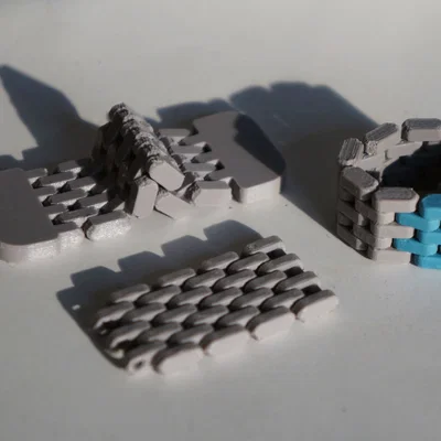 Mô hình dây xích dạng tấm (Plate link chain) in 3D linh hoạt