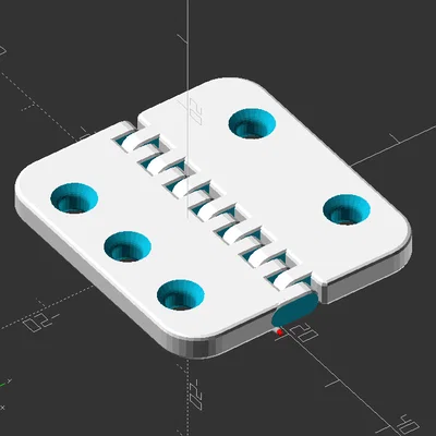 Mô hình dây xích dạng tấm (Plate link chain) in 3D linh hoạt