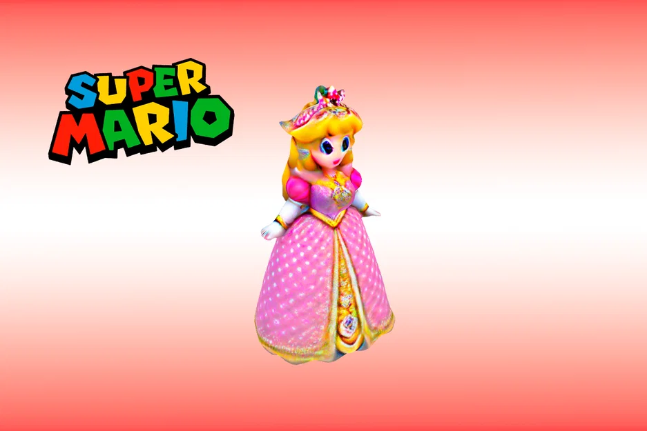 PEACH MARIO BROS - Mô hình 3D Công chúa Peach để in 3D - Image 1
